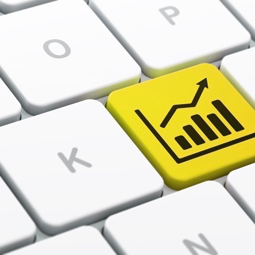 Advertising concept growth graph on computer keyboard background ai 